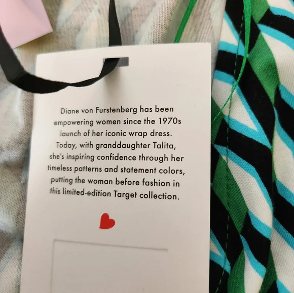 Long Sleeve Midi Arrow Geo Green Wrap Dress Diane von Furstenberg - Picture 16 of 16